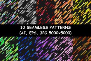 10 Seamless Gradient Stripe Patterns