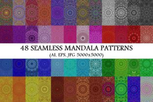 48 Seamless Floral Mandala Patterns