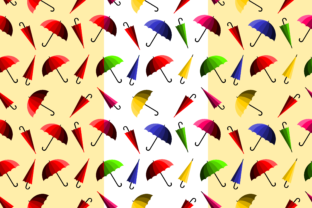 Colorful Umbrella Seamless 2 Patterns