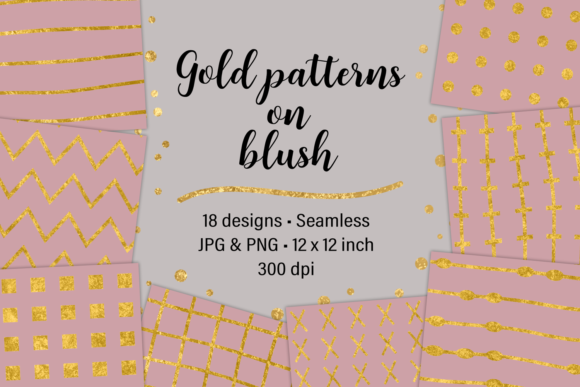 Gold Patterns on Blush
